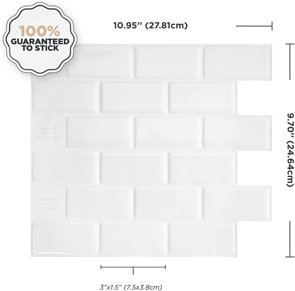 Peel and Stick Tile Backsplash Size