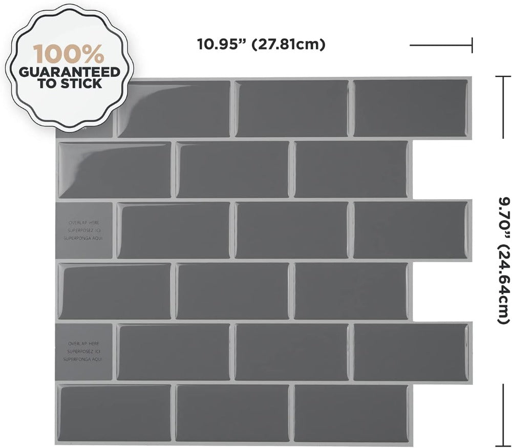 Peel and Stick Tile Backsplash Size