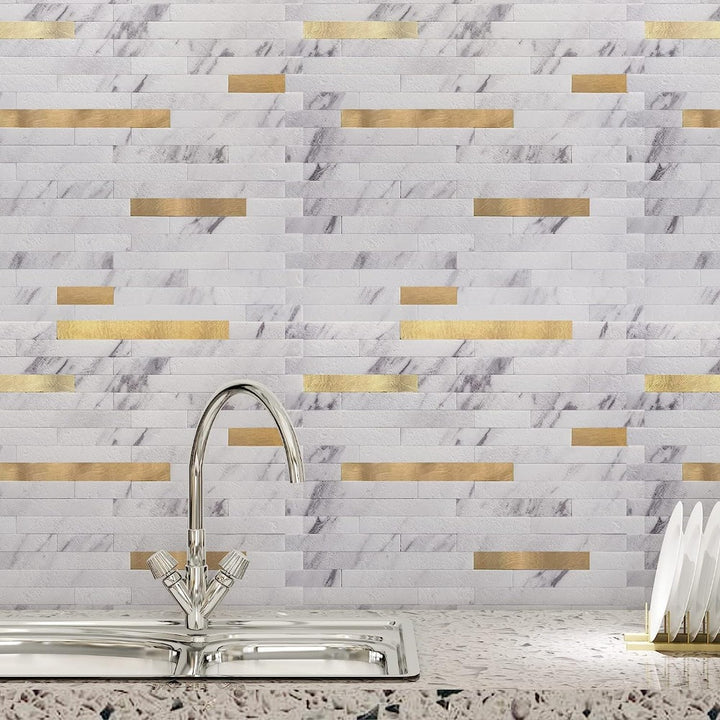 Peel and Stick Stone Overlay Kitchen Backsplash Tile For Kitchen'