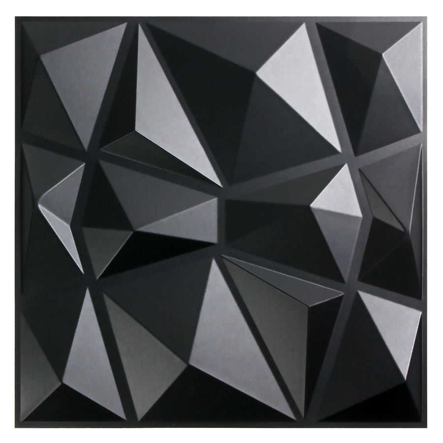 Black 3D wall panel