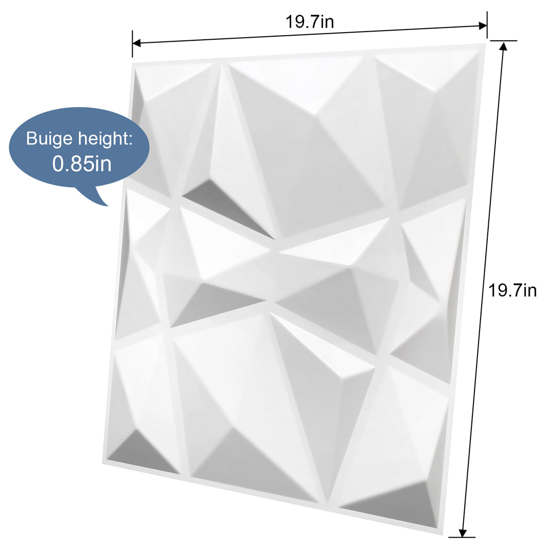 the size of 3D wall panels