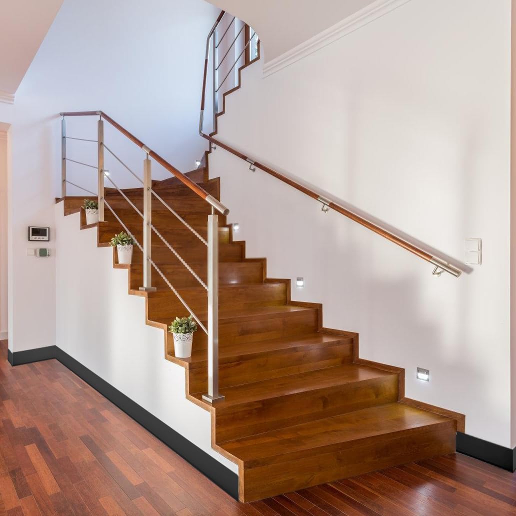 wall baseboard trims in stairs