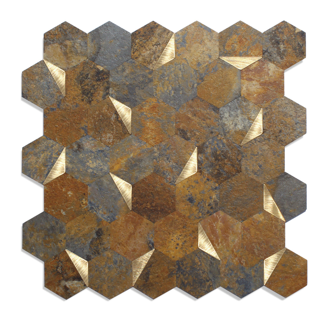 HG-sample Hexagon Peel and Stick Backsplash Tile