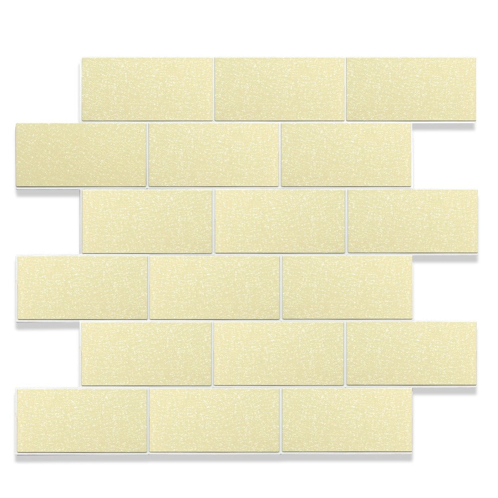  Glitter Bright Yellow Thicker Peel and Stick Backsplash