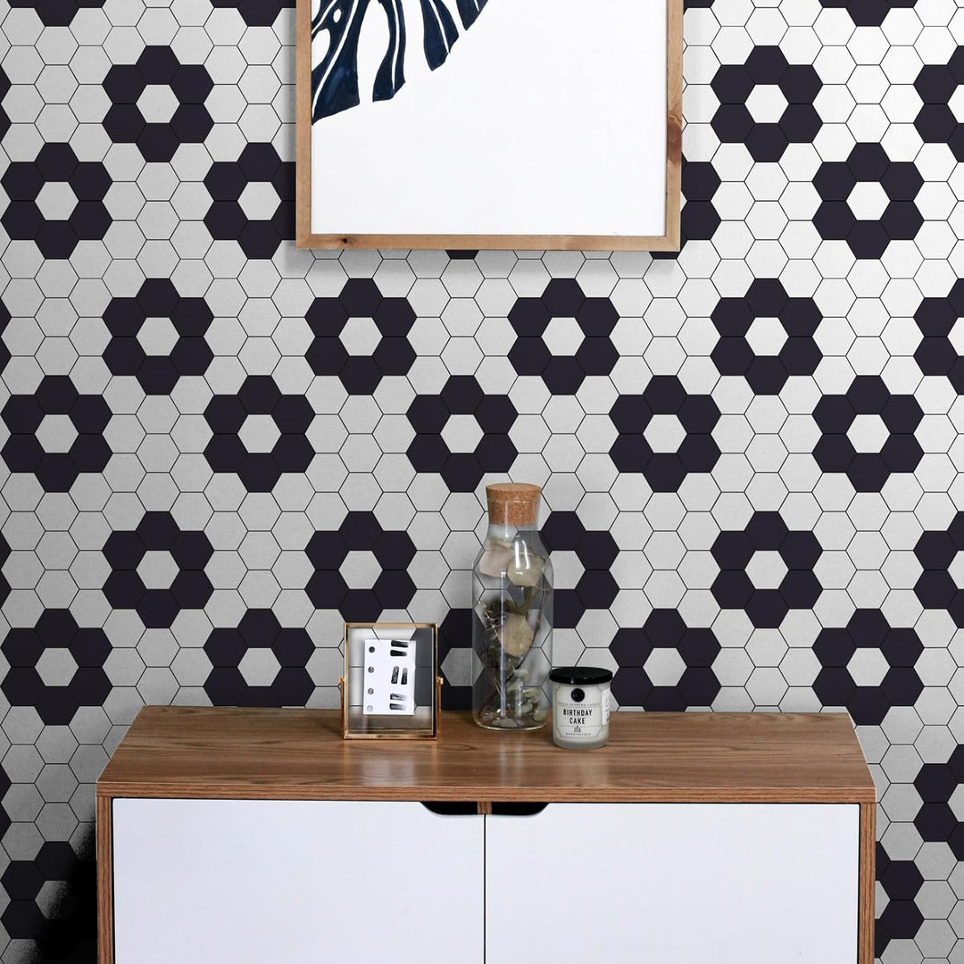 hexagon peel and stick backsplash tile for wall