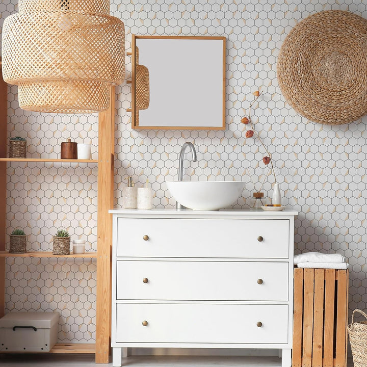 bathroom peel and stick backsplash tile