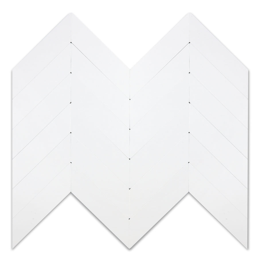 Pure White Herringbone Peel and Stick Tile