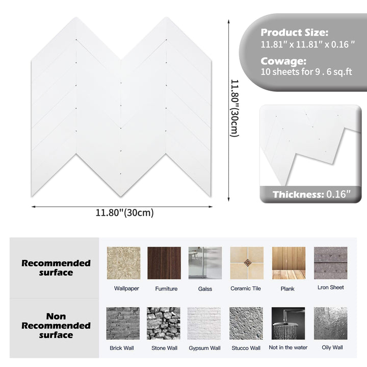 herringbone tile size