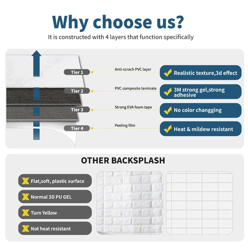 Peel and stick tile structure