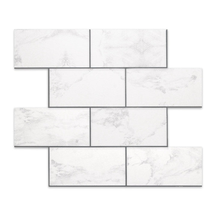 Marble White Peel and Stick Backsplash Tile