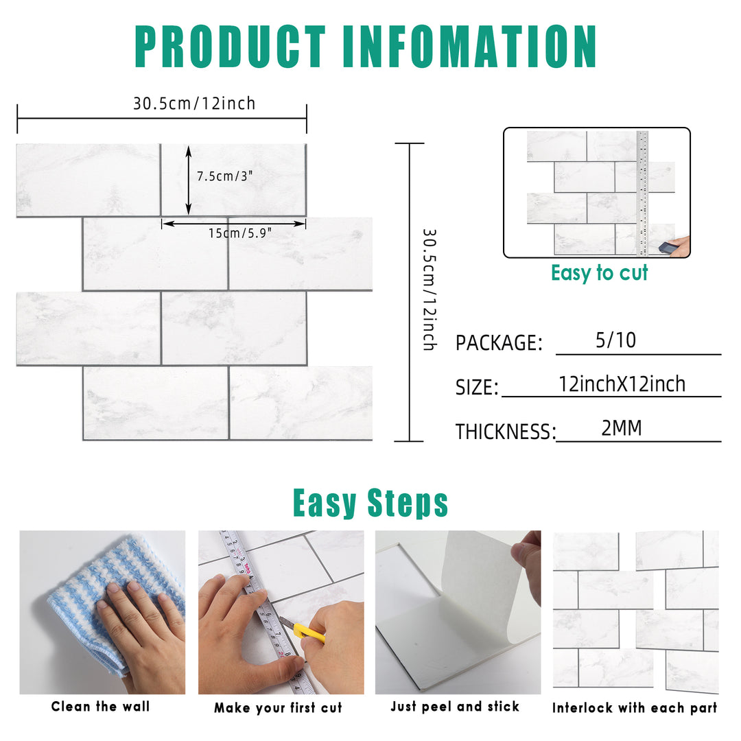 peel and stick wall tile information