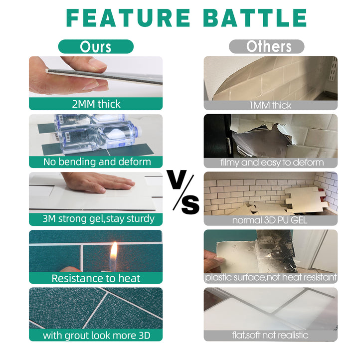 two brands of tile feature battle