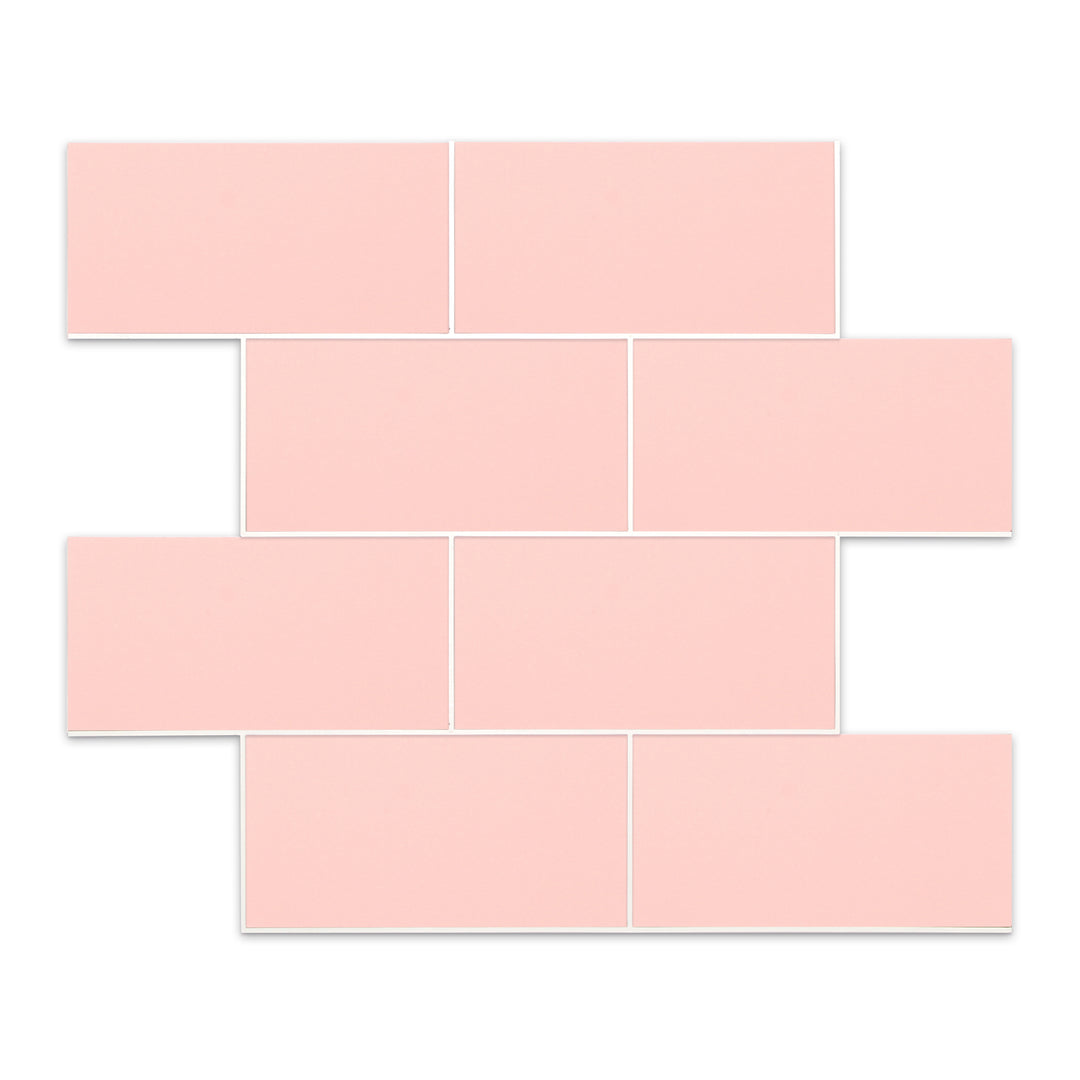 Nude Pink Peel and Stick Backsplash Tile