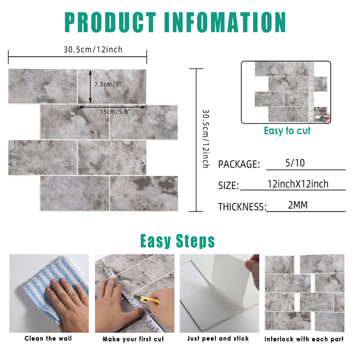 peel and stick wall tile information