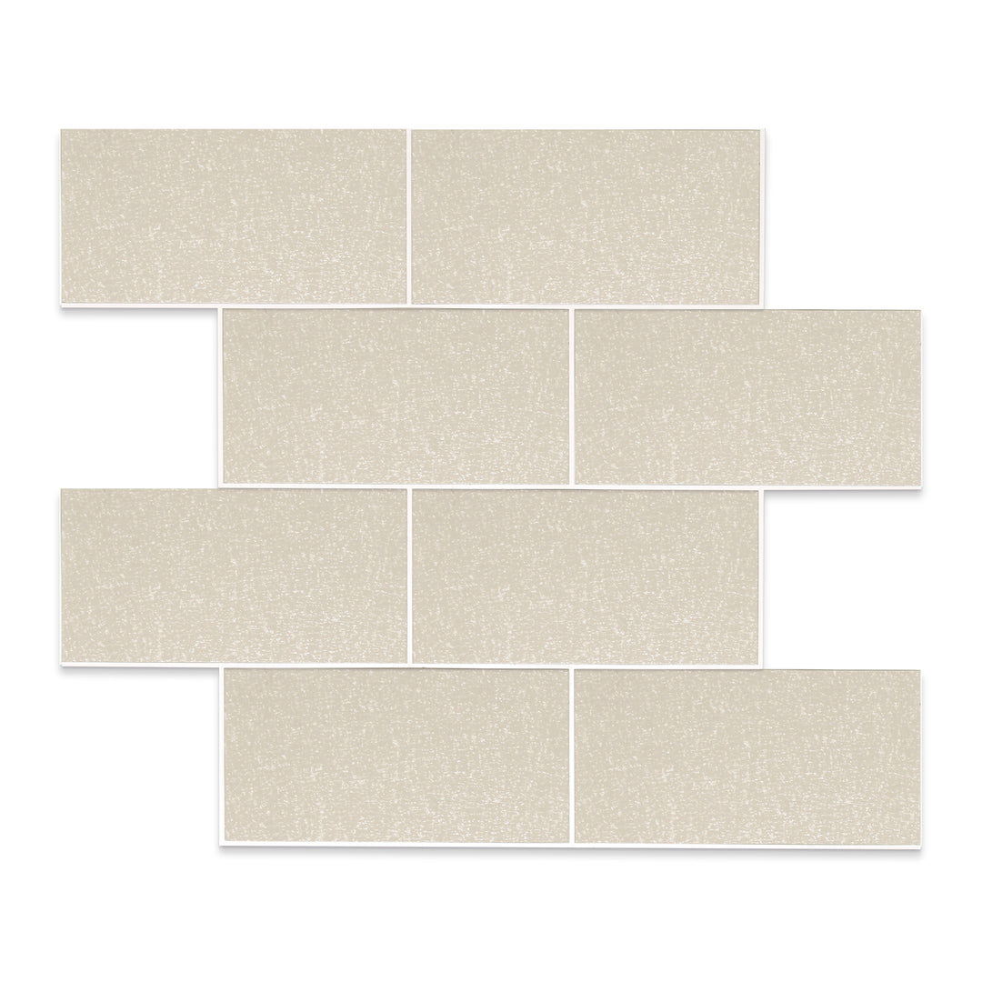 Shiny Khaki Peel and Stick Backsplash Tile