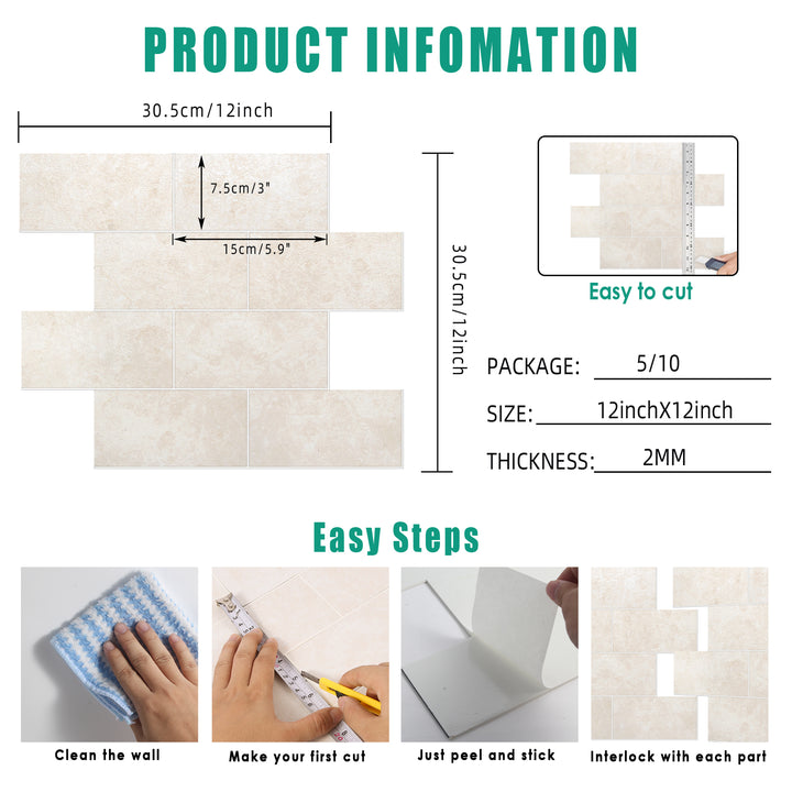 peel and stick wall tile information