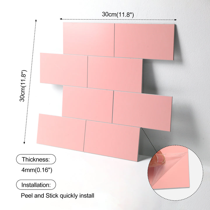 Self-adhesive tile size