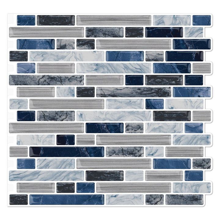 Dark Blue 3D Embossed Vinyl Backsplash Tile