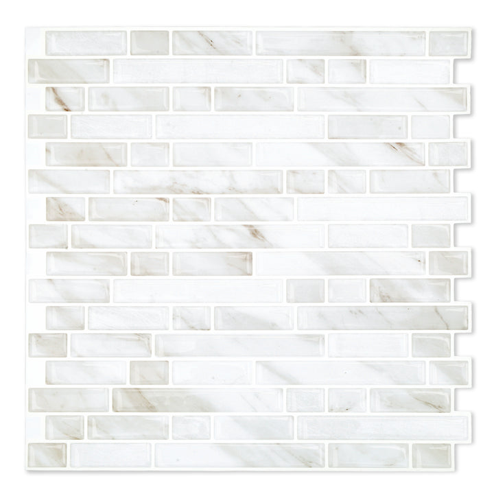 white marble peel and stick vinly tiles