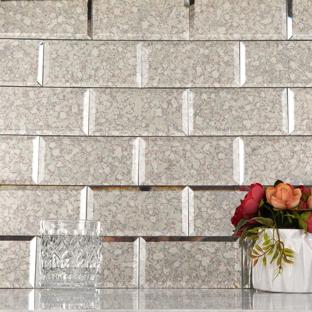 subway glass tile stick on wall