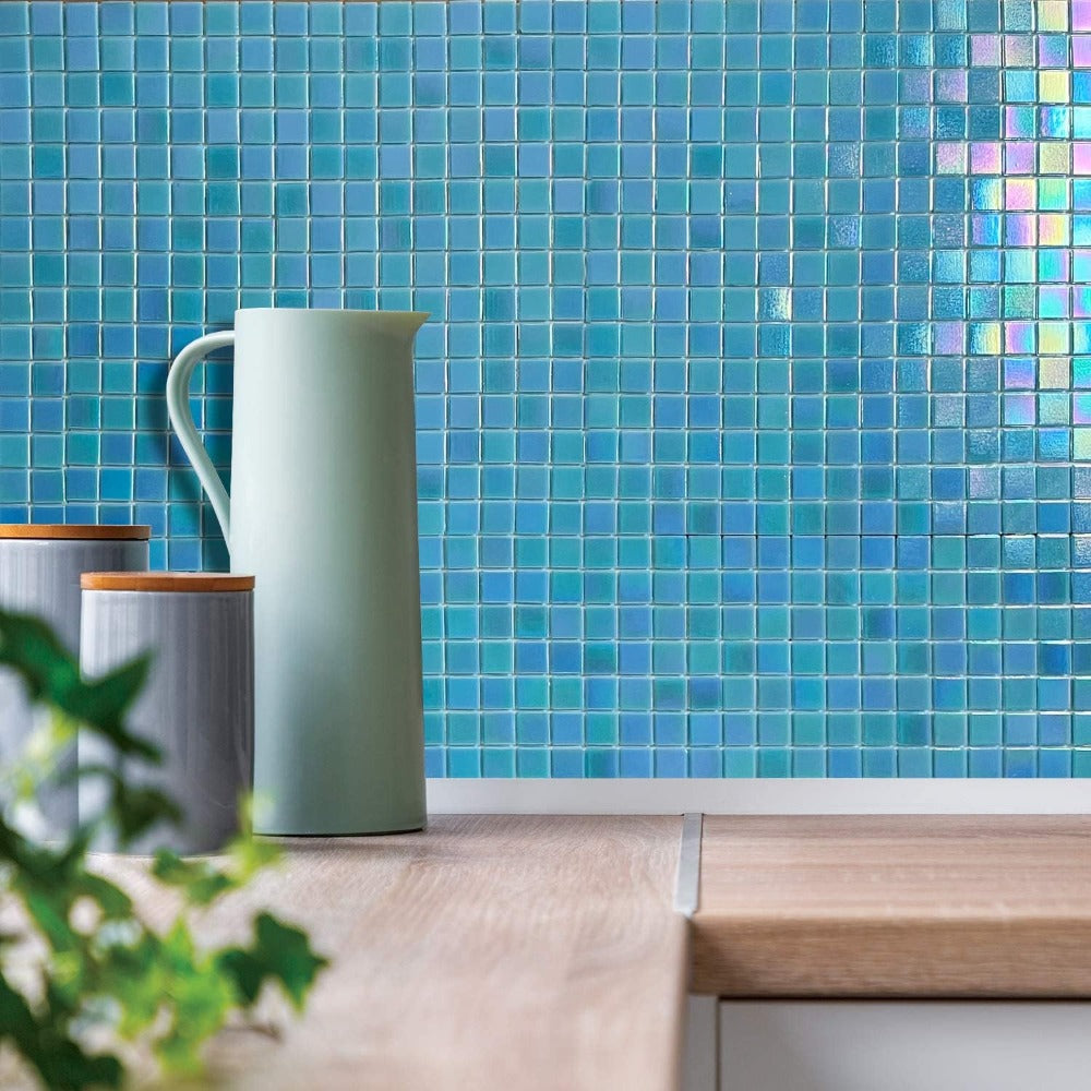 peel and stick glass tile for kitchen