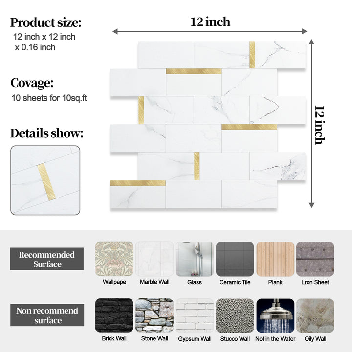 subway tile size