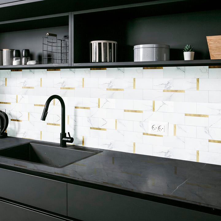 subway tile stick on kitchen backsplash