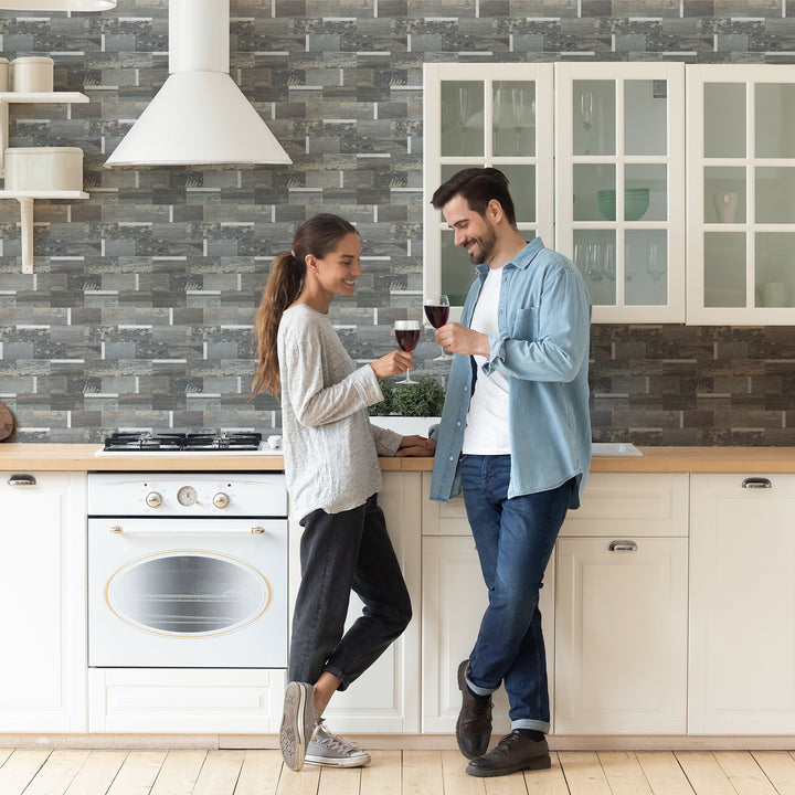 subway tile backsplash stick on kitchen