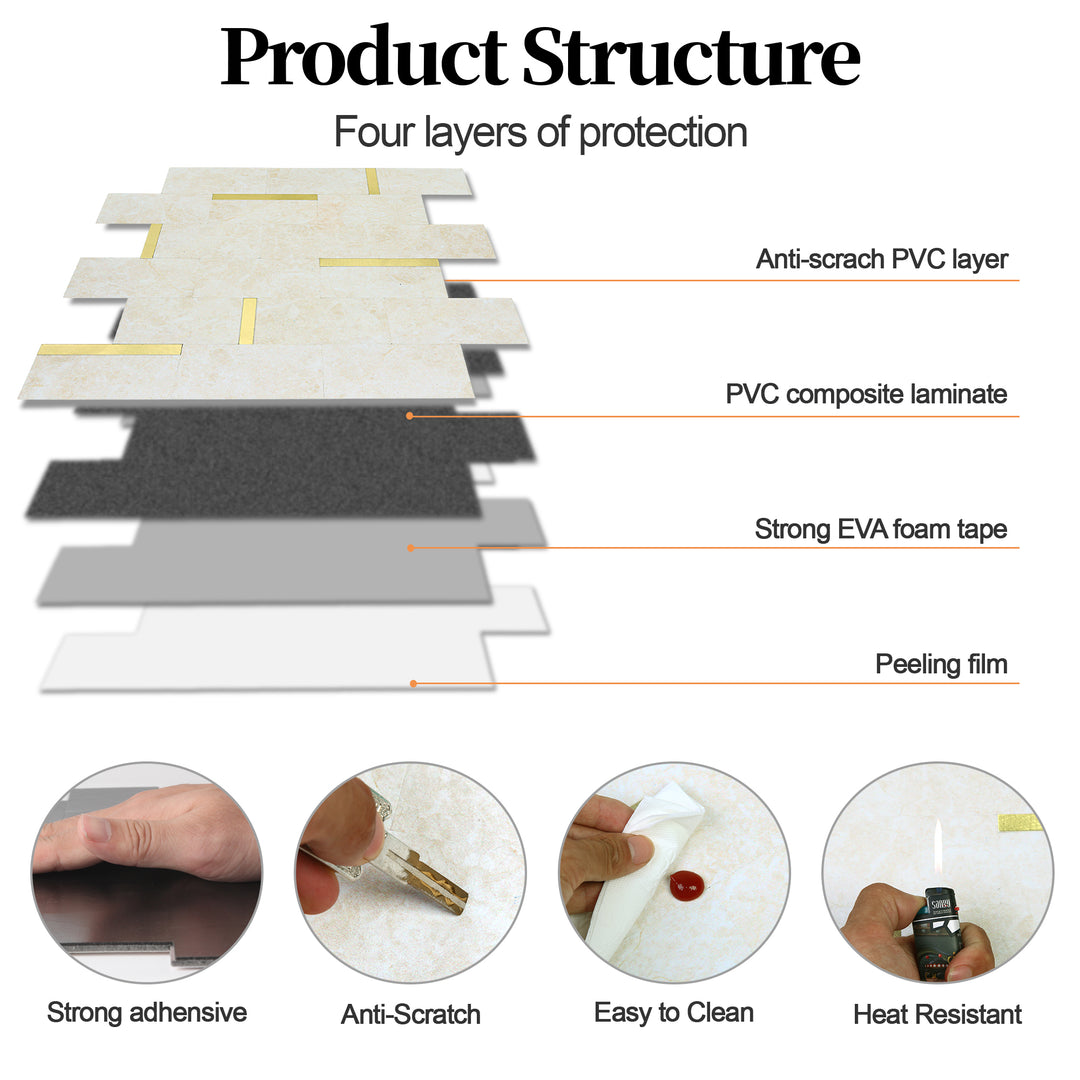 subway tile structure