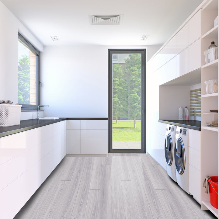 wood floor tile stick on laundry room