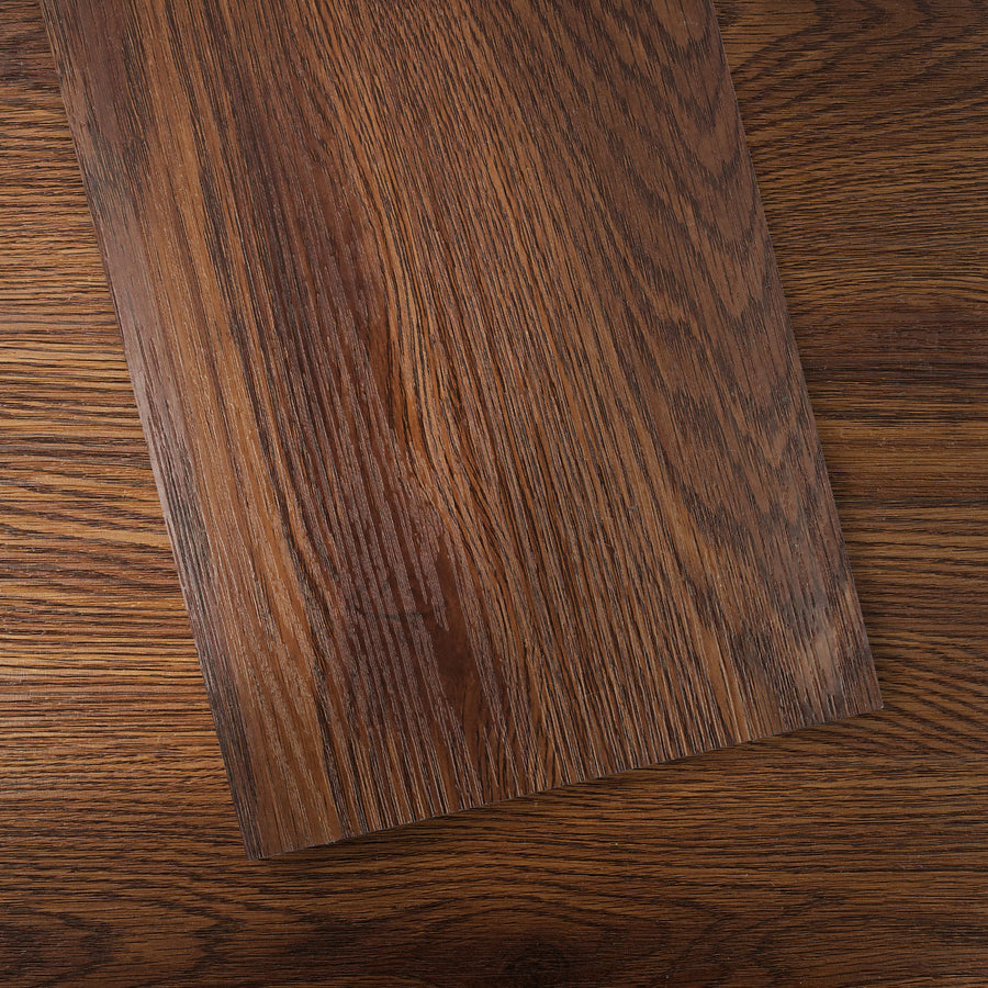 Rustic walnut wood look tile flooring