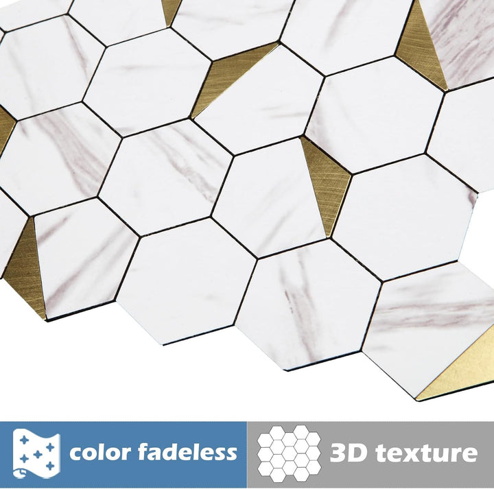 hexagon backsplash 3D texture