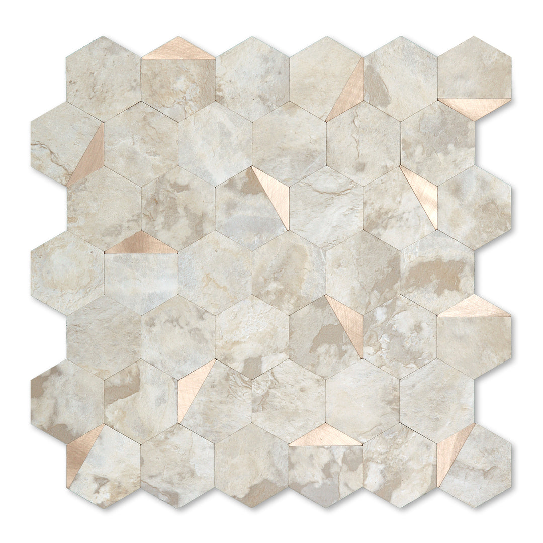 hexagon peel and stick  backsplash