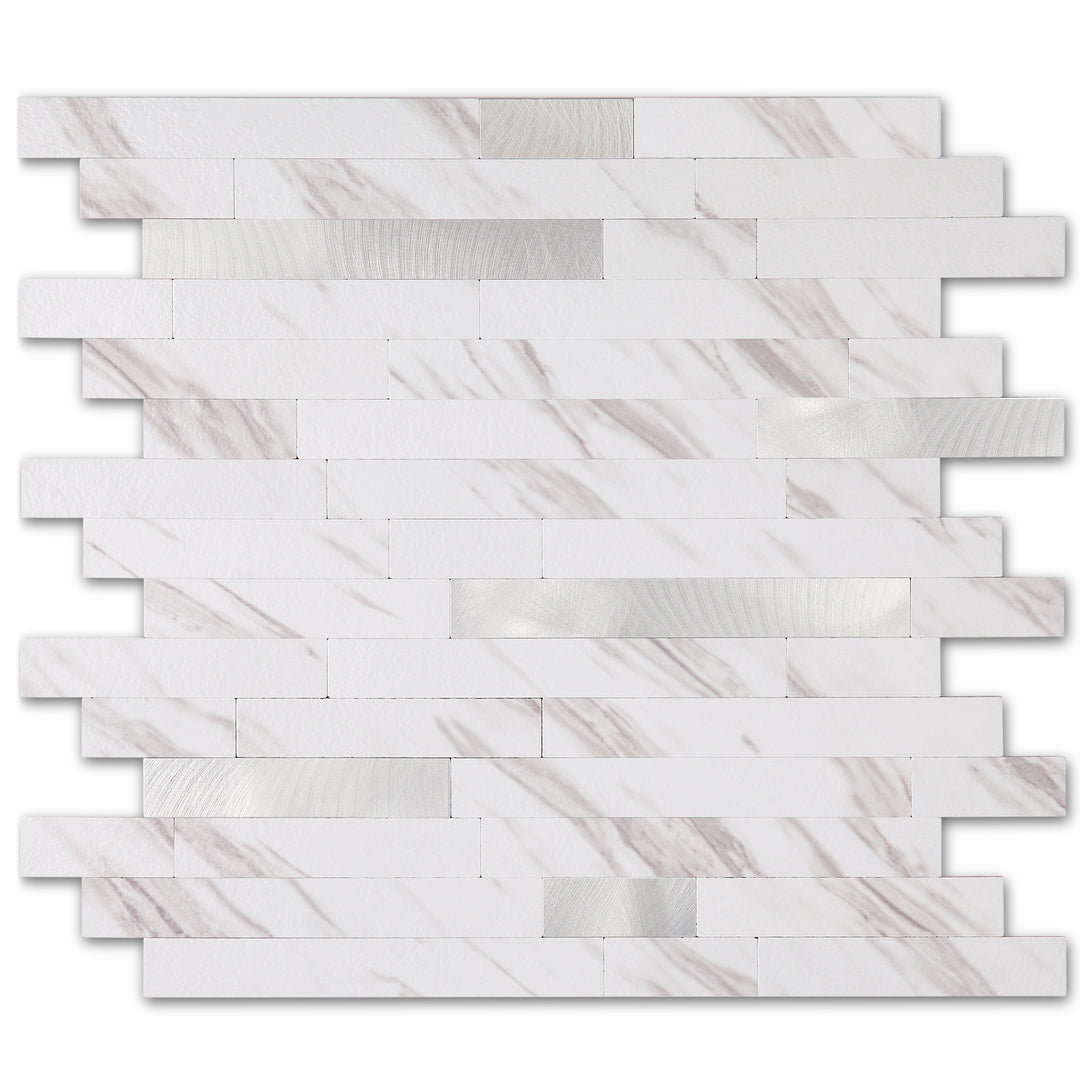 Bright Carla White Peel and Stick Backsplash