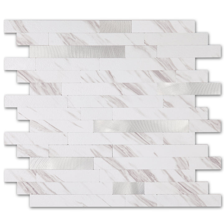 Bright Carla White Peel and Stick Backsplash