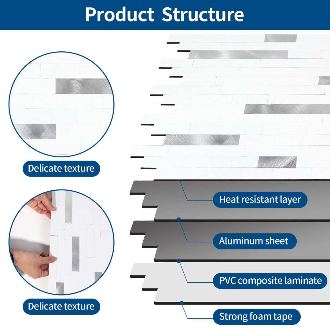 backsplash tile structure