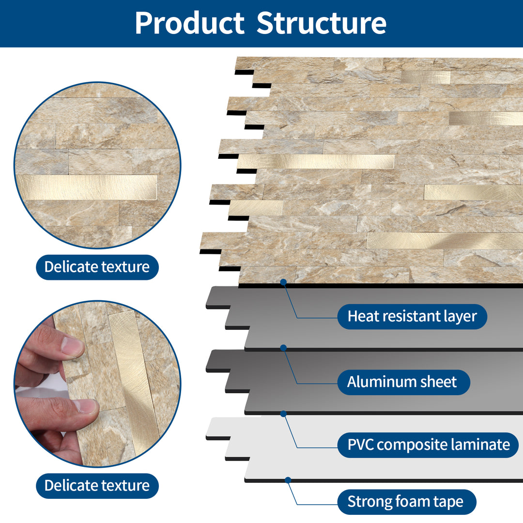 peel and stick tile structure