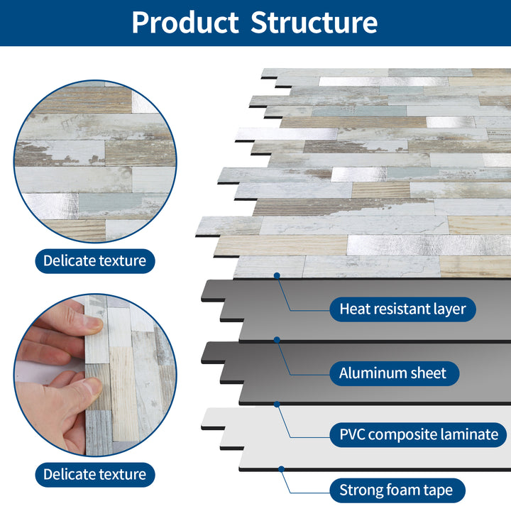 backsplash tile structure