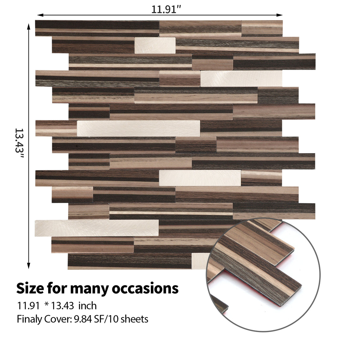 wood tile size