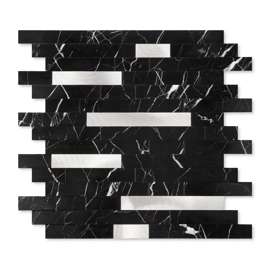 black marble peel and stick tile