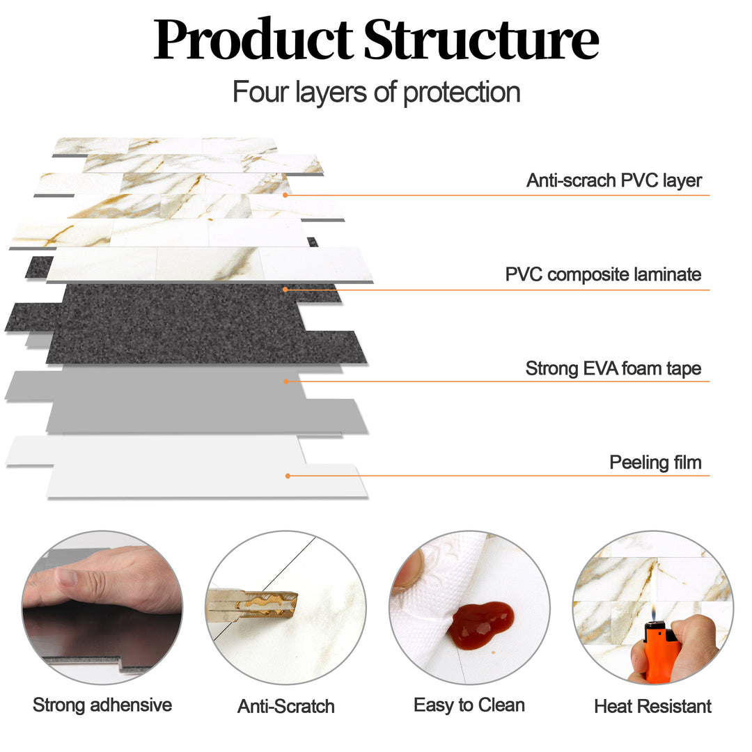 subway tile structure