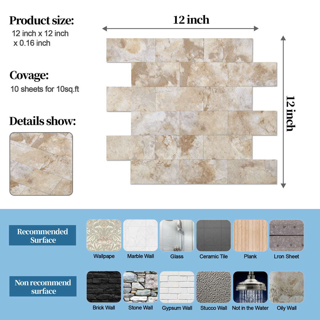 subway tile size