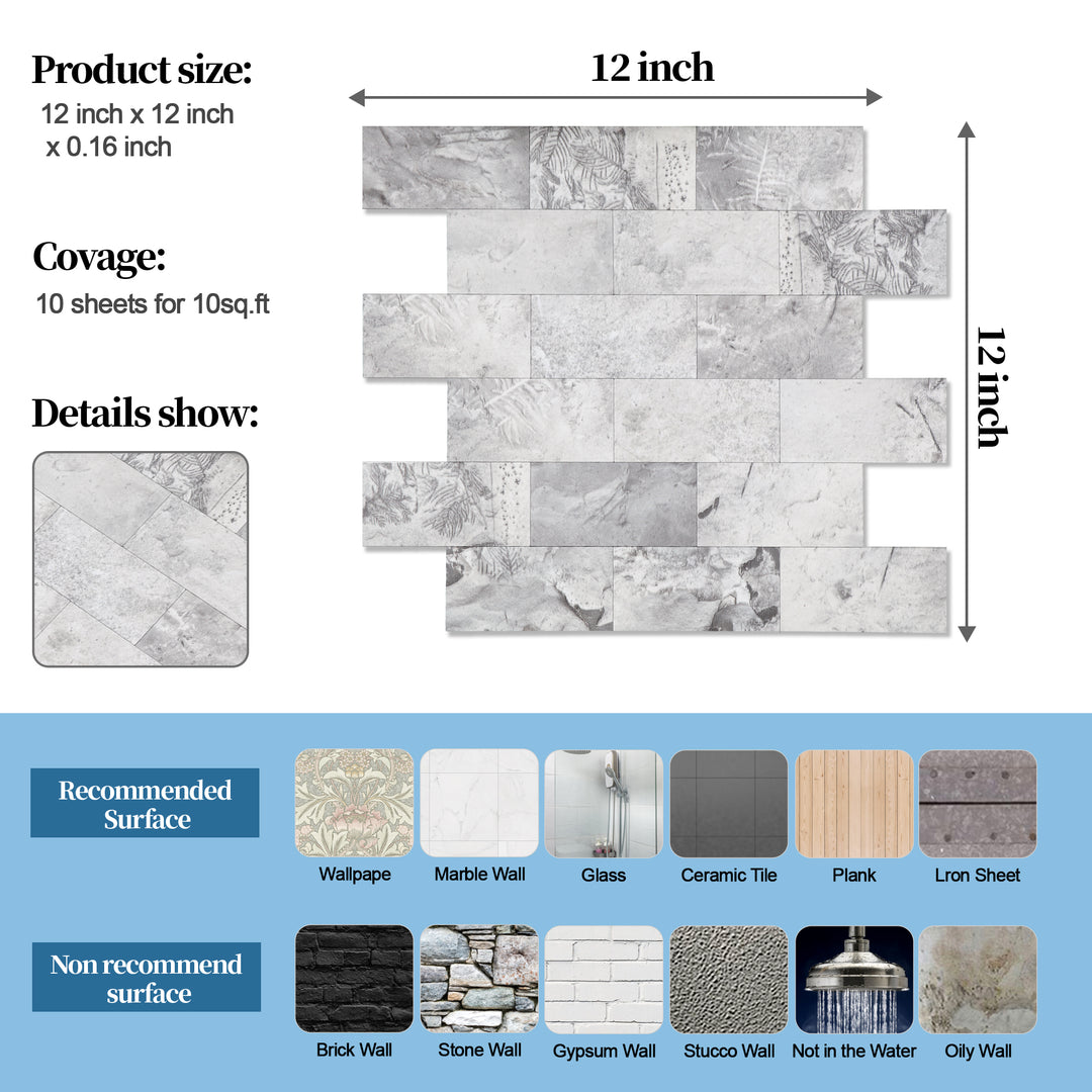 subway tile size