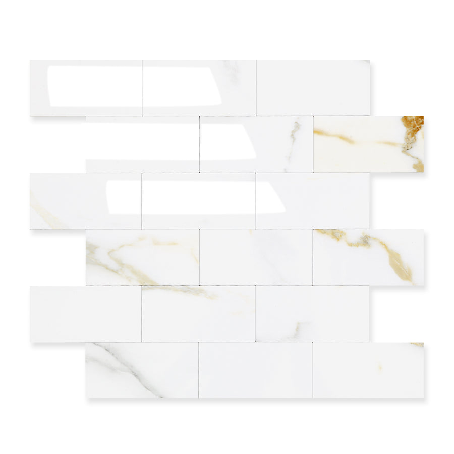 Polished Marble self adhesive wall tiles