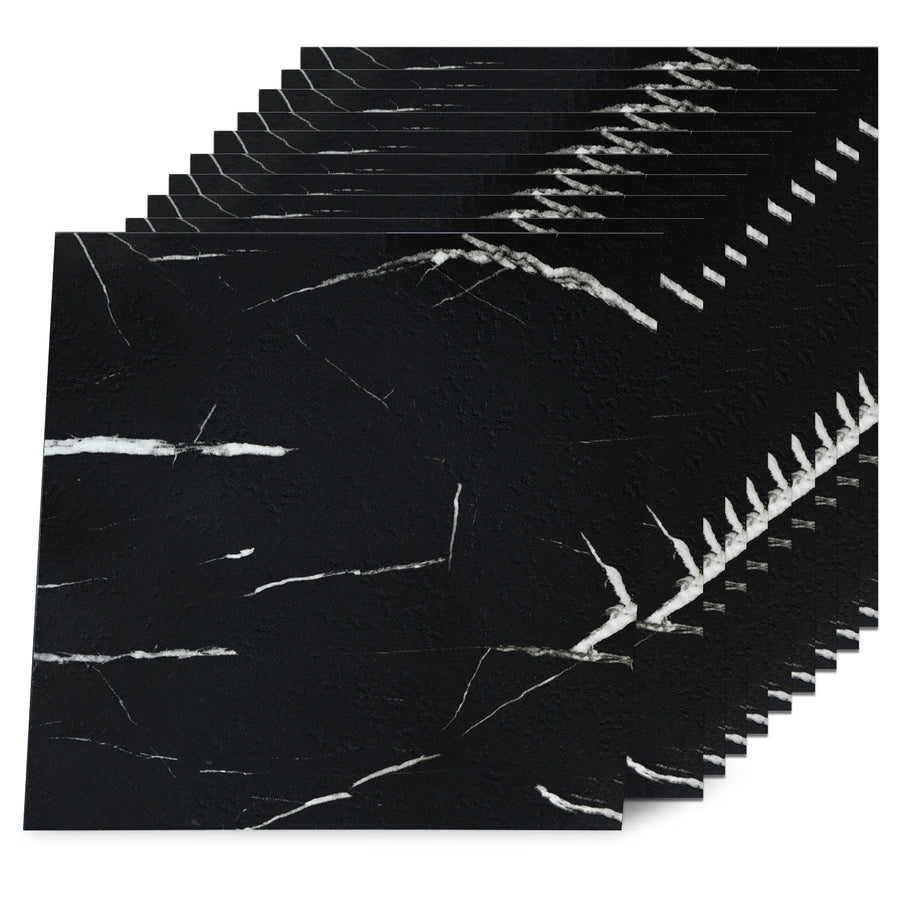 Diamond Black Peel and Stick Floor Tile