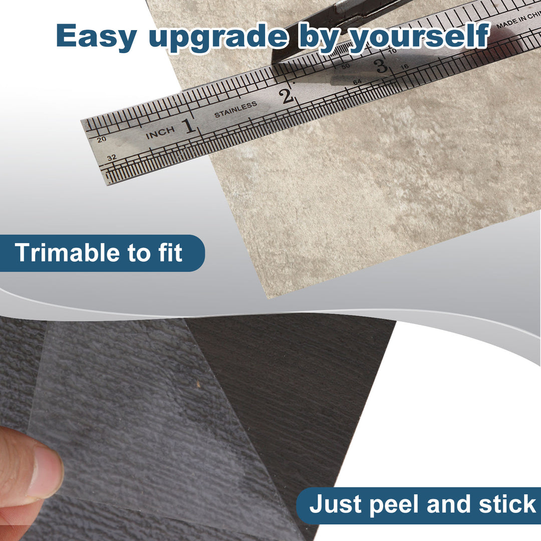 Adhesive-backed floor tiles