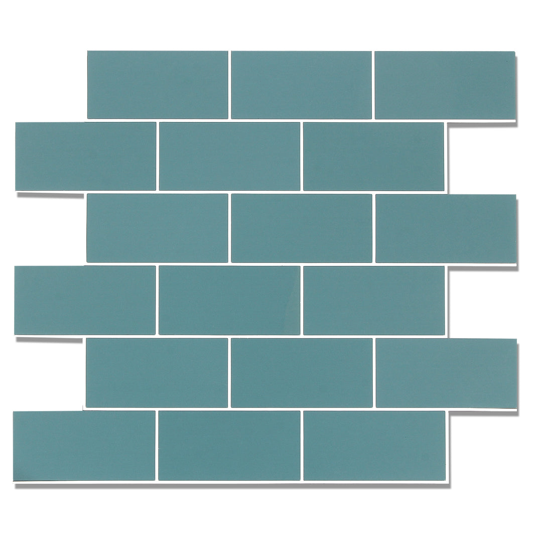 Peacock Blue Subway Backsplash Tiles