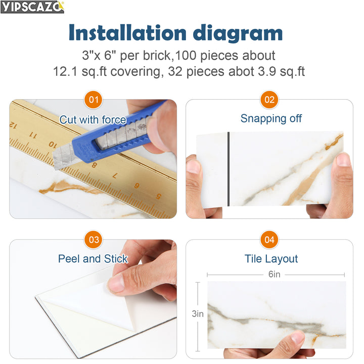 how to cut peel and stick tile