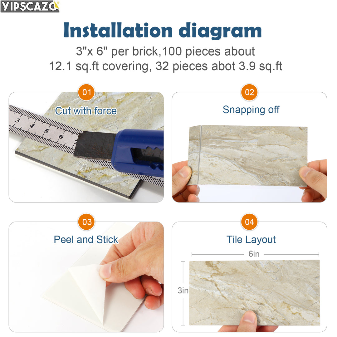 how to install brick tiles