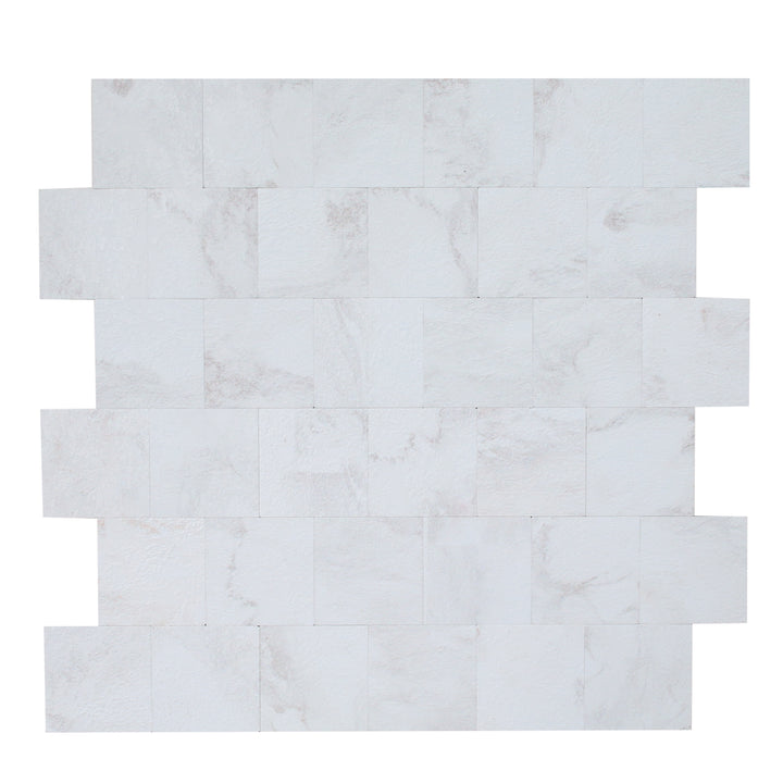 White Peel and Stick PVC Wall Tile